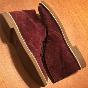 Clarks Bushacre 2 Men's Suede Boots, Size 11, Red , Men's Suede Chukka Boots